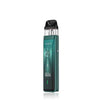 Green vape device with visible branding on a white background